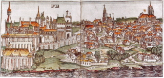 Buda nell'epoca di Re Mattia (1490)